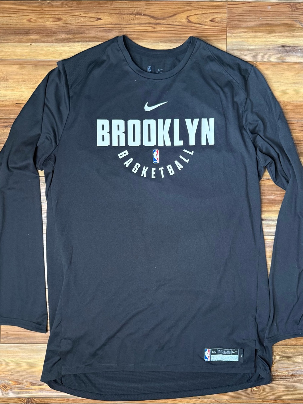 Nike Brooklyn Nets On Court Practice Warmup Dri-FIT Shirt XXLT NBA Black